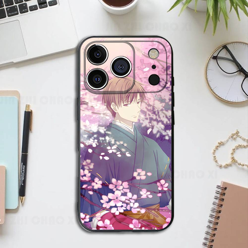 Anime Fruits B-Basket Silicone Soft Phone Case For IPhone17 16 15 14 13 12 11 Pro Max Plus X XR SE Cover