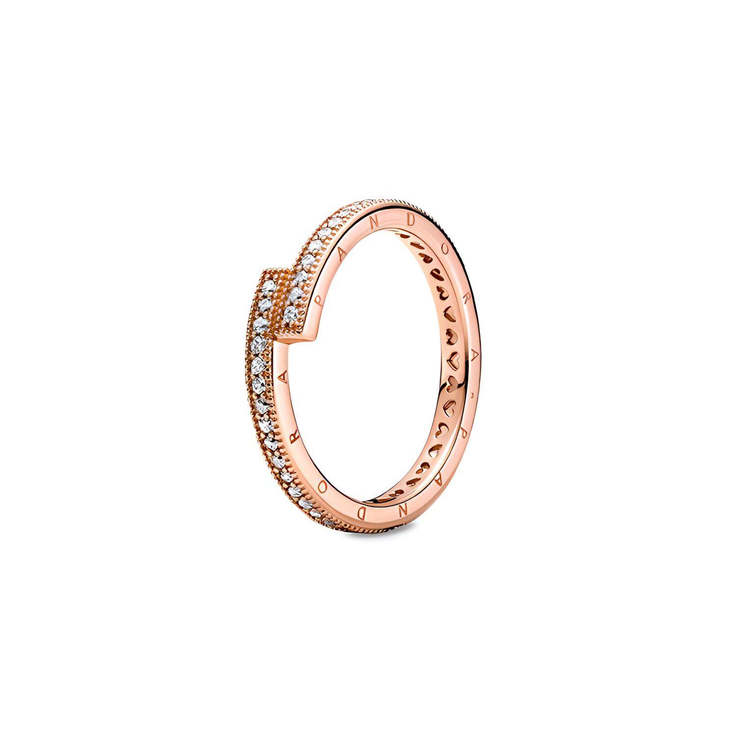 Pandora Rose Shining Twisted Ring Women rings Rose-Gold 189491C01 48