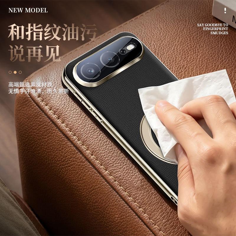 Applicable To Honor 111PRO Mobile Phone Case X11PROMAX Napa Pattern Magnetic Suction 111 Bracket Honor 111 Protective Case