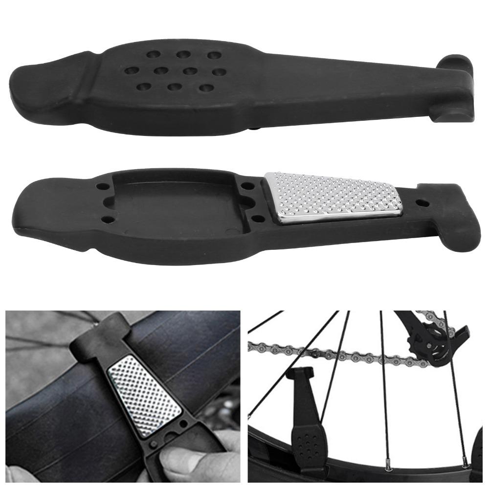 2 Pairs Hard Bike Tire Levers with Steel Rasp Bike Tire Repair Levers Bike Tube Lever  for Cyclists