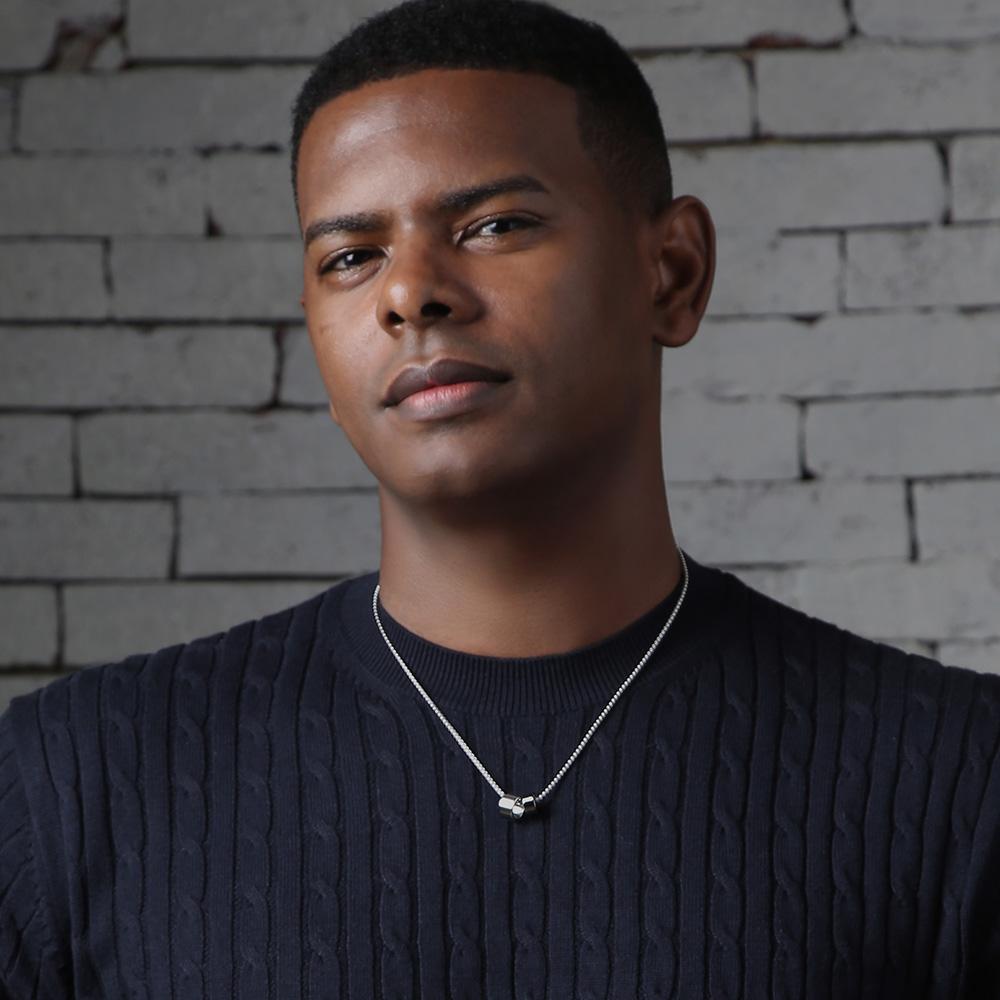 Ventera Orb Two-Ring Men'S Necklace