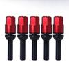 20 Pcs Taper Cone Lug Bolts Aluminum Alloy M12x1.5 Conical Seat Wheel Lug Bolts with Cap Red
