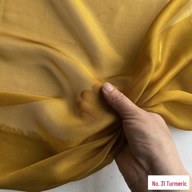 Chiffon di Vera Seta Largo 6 mm: Tessuto di Seta di Gelso Trasparente per Foulard, Vestiti Estivi e Abiti da Sera