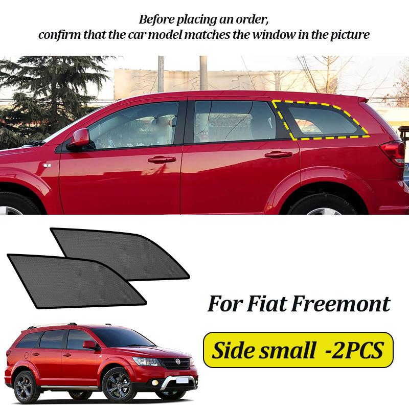 Linnunu for Fiat Freemont Magnetic Car Sunshade Side Window Mesh Curtain Cover Summer Sun Shade Uv Protection Auto Accessories 5Th Side Small-2Pcs