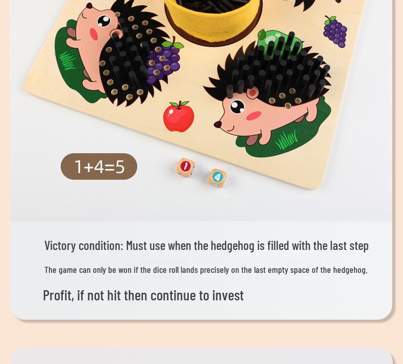 Wooden Hedgehog Puzzle for Kids: Fine Motor Skills & Sensory Training Toy