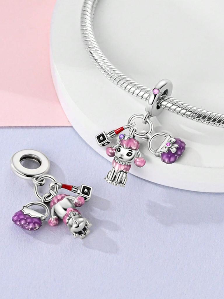 Women'S Charity Handbag Beads Charm Copper Plated Fit Charms Copperoriginal Bracelet For Jewelry Making Diy Charm