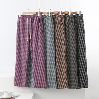 Warme karierte Weitbein-Hose für Damen mit Fleece-Futter - Herbst/Winter 2025 Kollektion