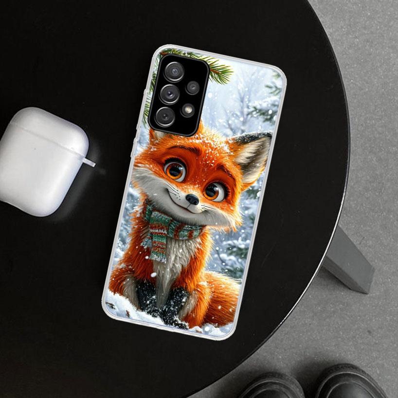 Animal Fox Phone Case Cover for Samsung Galaxy A12 A22 A32 A52 A72 A02S A51 A50S A31 A20S A10S Note 20 Ultra 10 Plus Galaxy A12