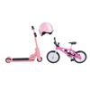 Miniature Bike Scooter Set with Helmet Realistic High Simulation Garden Decor Dollhouse Bike