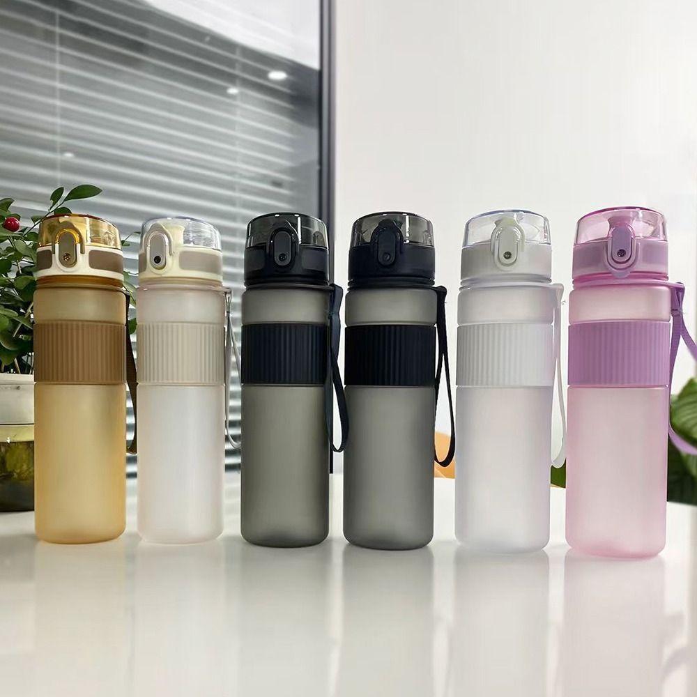 Safety Lock Buckle 550ML Sports Water Bottle Plastic Large Capacity Travel Water Cup Portable Leak-Proof Drink Cup Sports Gym