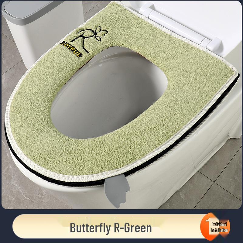 Thick Zipper Style Toilet Seat Cushion for Autumn and Winter