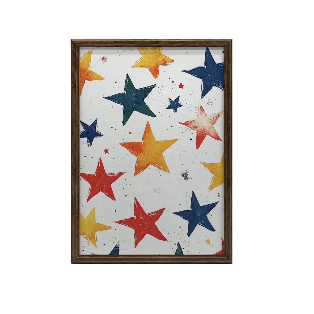 Happy Stars Poster Happy Stars Poster, 70X100 Cm, Frameless, Matte Paper 230 Gsm
