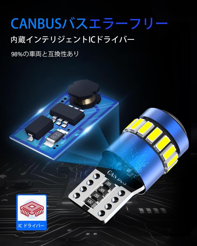 T10/194/198 LED High Brightness Dome Light, Explosive Light, Built-in Canceller, Position Lamp, License Plate