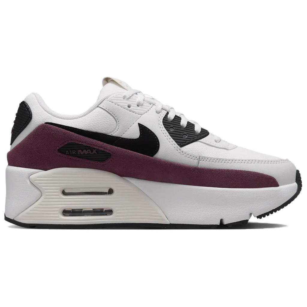New Nike Air Max 90 LV8 Sail Night Maroon Phantom Black Women's FD4328-107