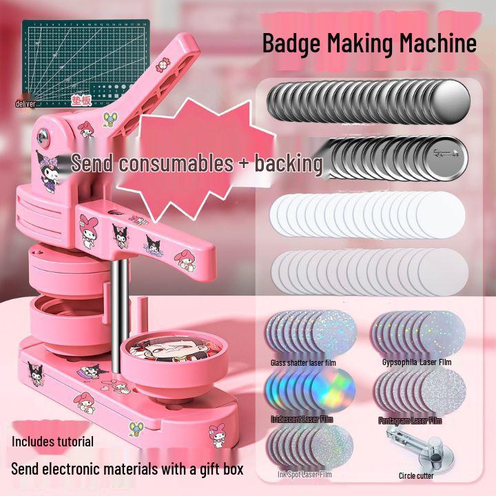 DIY Badge Making Machine - Perfect for Anime Merchandise, Handmade Pins, Children's Birthday Gifts, and Comic Exhibitions