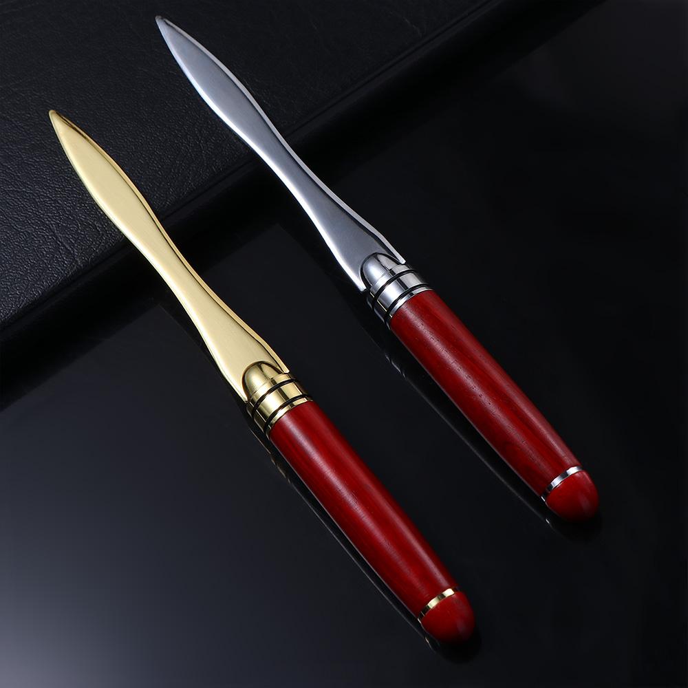 Vintage European Style Letter Opener Wooden Handle Express Envelopes Document Opener Cut Paper Tool Office Supplies Stationary