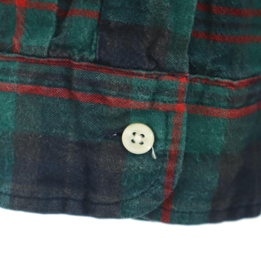 Ralph Lauren Check Pattern Long Sleeve Long Button Down Shirt XL Women Used