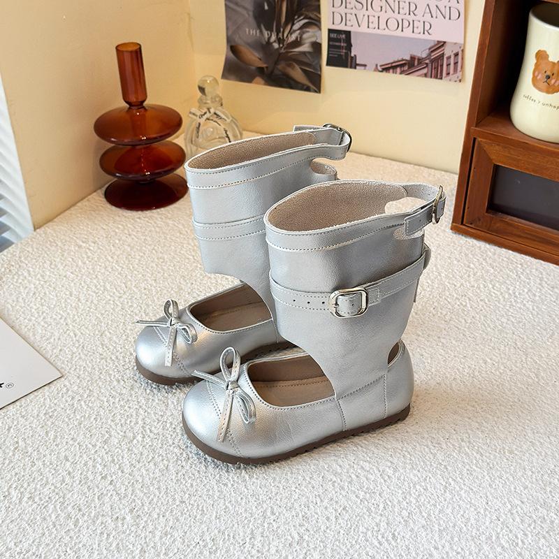 Korean version of spring and autumn ballet girls boots girls retro pile boots cocoa coffee new female treasure Mary Jane shoes