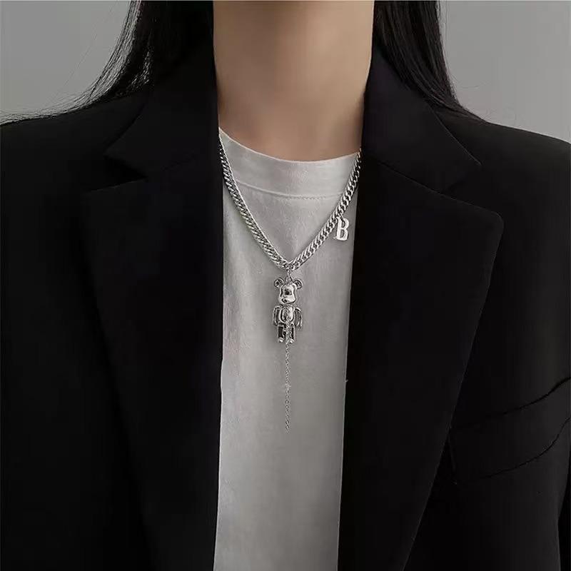 Gewaltiger Bär kalter Wind Halskette männlich trendig weiblich Hip Hop Nischen Design vielseitig Streetwear Accessoires