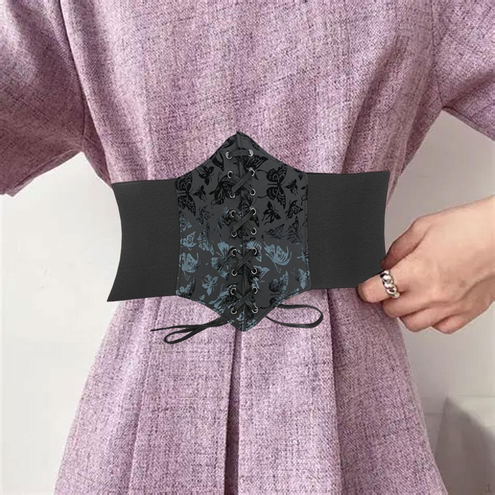 

Women Wide Corset Belt Strap Underbust for Dresses Coats Cosplay Ladies