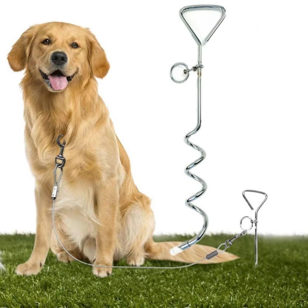 Rust-Proof Dog Stake Heavy Duty Dog Tether Stake Dog Ground Anchor Suitable for Cats and Dogs