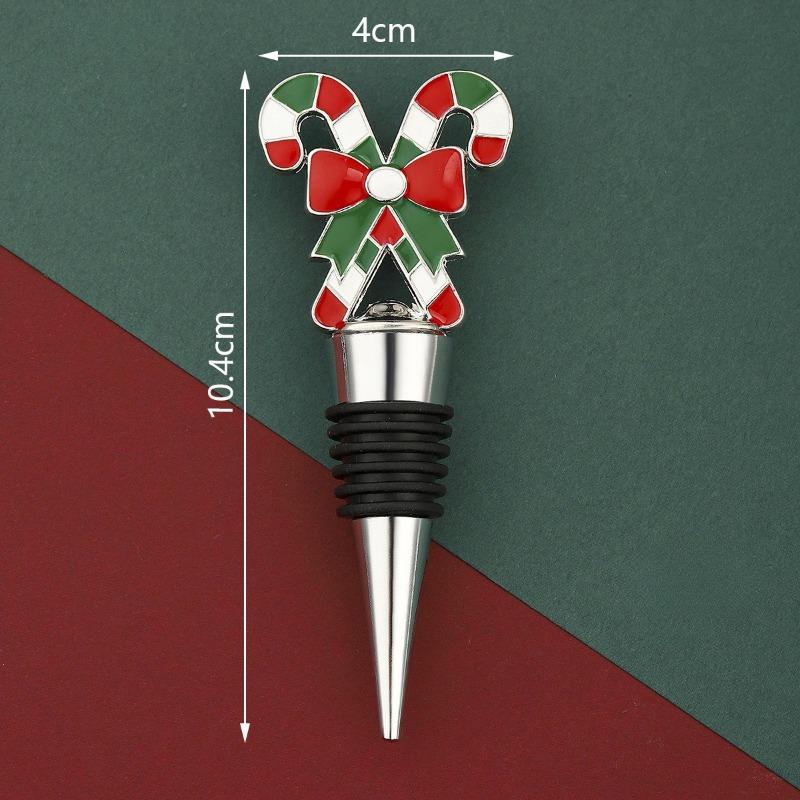 Christmas Crutch Red Wine Stopper Food-grade Wine Preservation Sealed Wine Bottle Stopper Christmas
