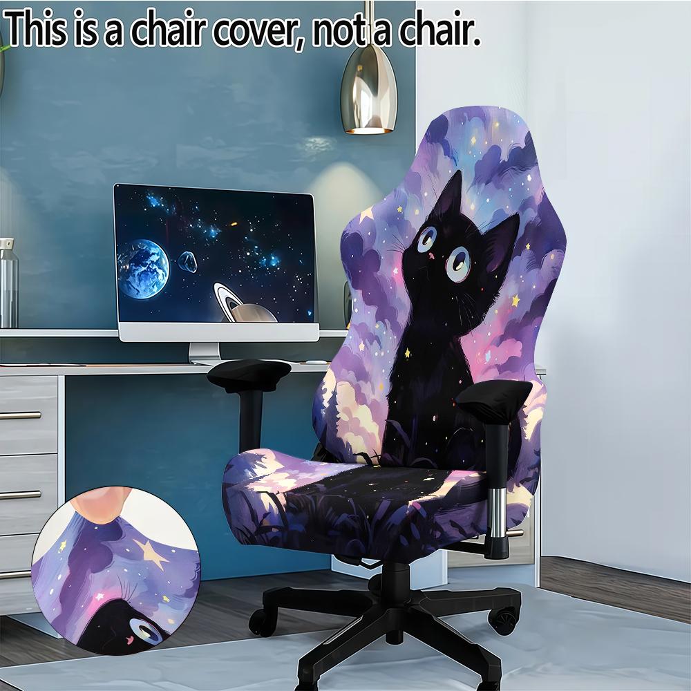 Fashion Print Gaming Seat Cover Backrest Cover Anti Dirty Protector Stretch Sports Computer Chair Cover Office Home Decoration