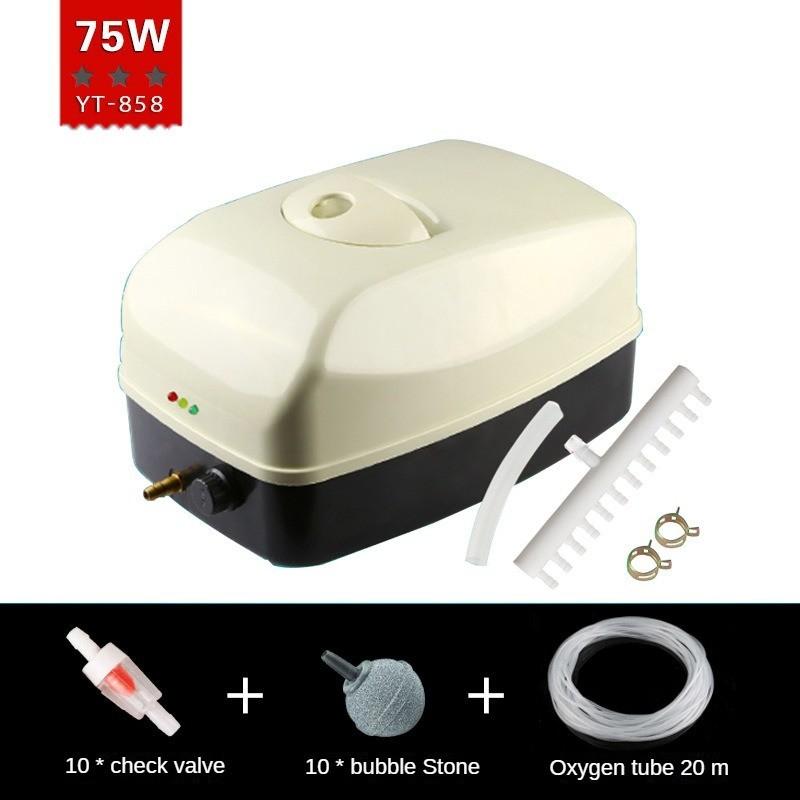 High Power Fish Tank Oxygen Air Pump Aquarium AC/DC Dual Purpose Aerator Pump Aquaculture Silent Oxygenator