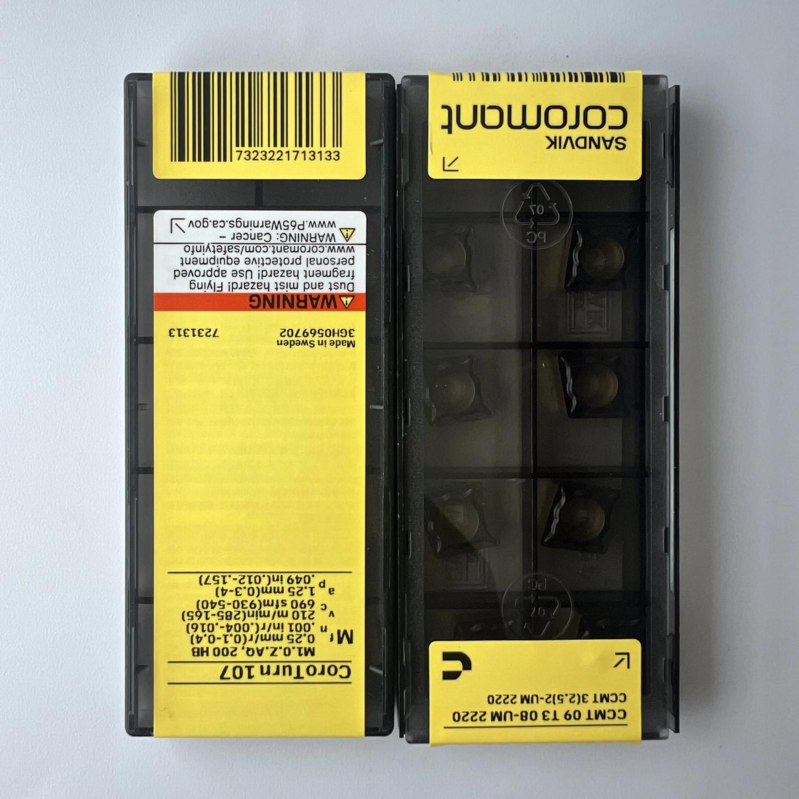 

SANDVIK / CCMT09T308-UM 2220 / Industrial indexable Carbide Inserts 10 Pcs