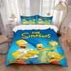 Simpsons Family Adventure Print 3Pcs Bedding Setduvet Cover With 2 Bedropillowcase Home Birthday Gift