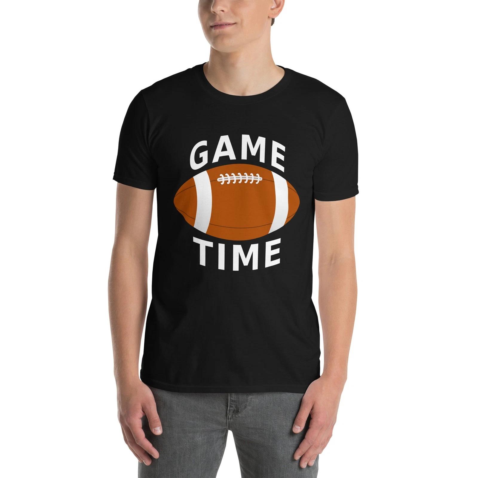 Game Time - It s time for Football Funny Sports Short-Sleeve Unisex T-Shirt 4XL