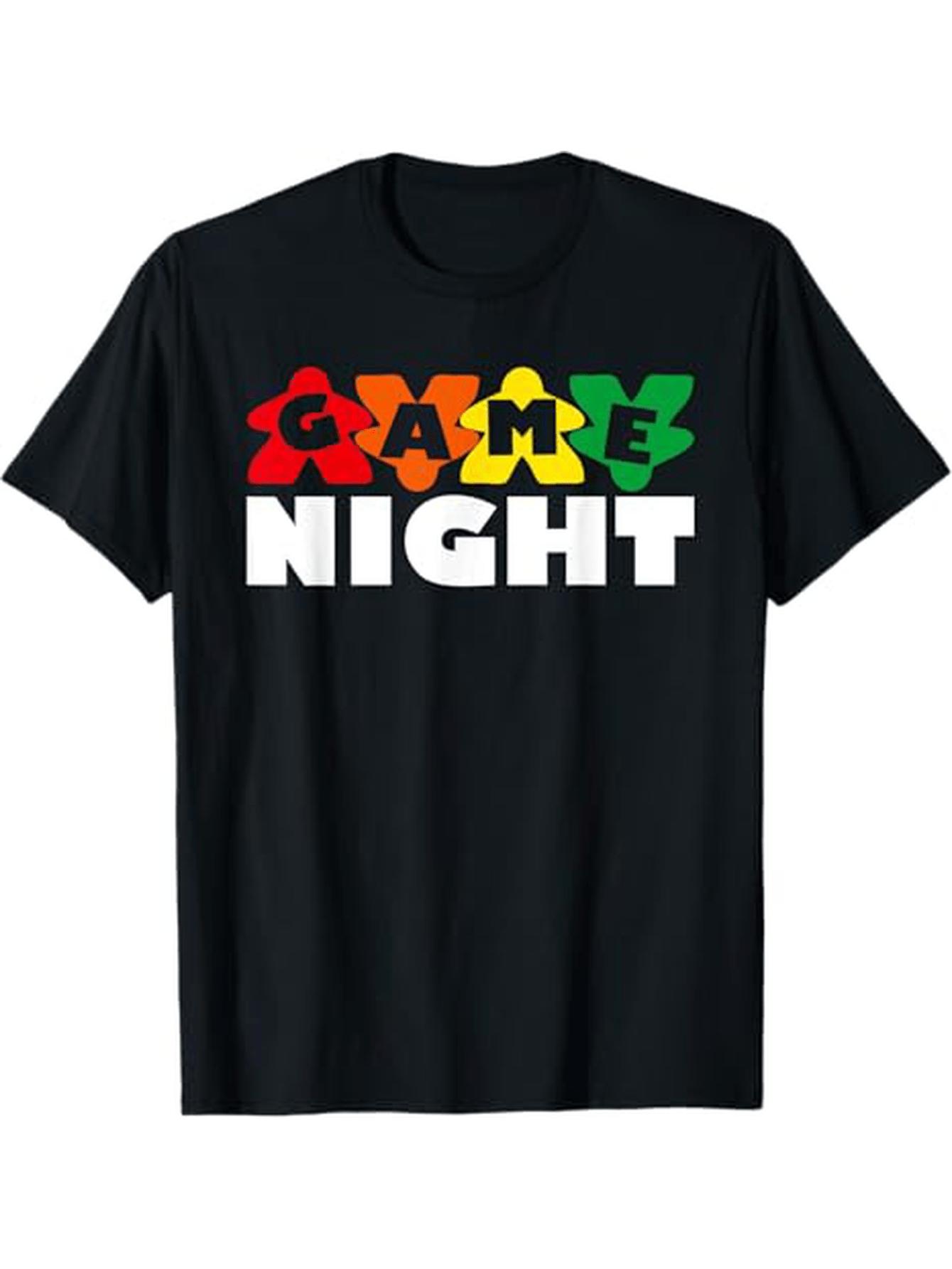 Game Night Meeples T-Shirt Unisex Short Sleeve O-collar Casual Board Game Lovers Y2k Clothes Summer Tee S разноцветный