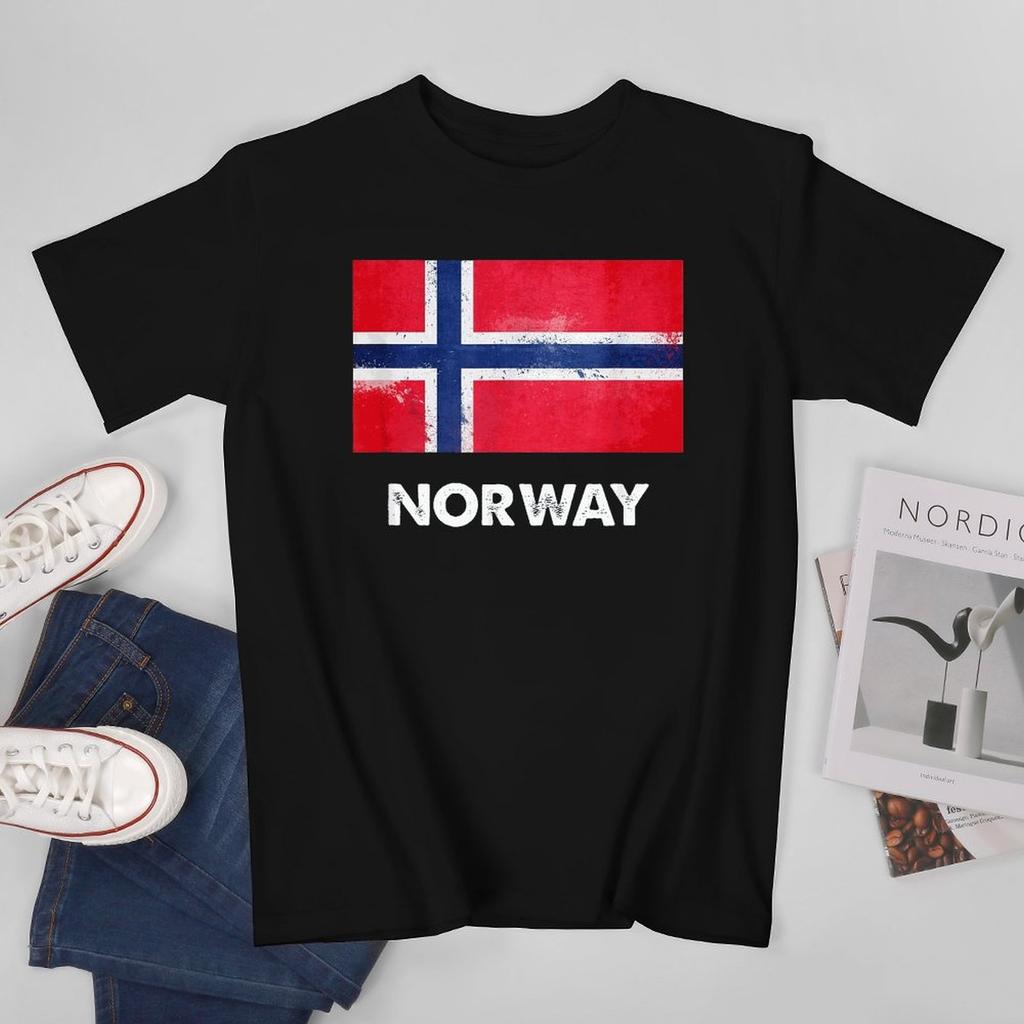 More Design Norway Flag Norse Unisex Tshirt Tees Tshirt Oneck T Shirts Unisex Boys Clothing 100 Cotton