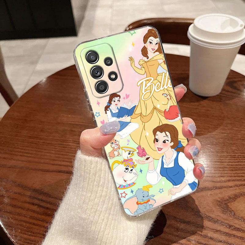 Case For Samsung Galaxy A57 A37 A56 5G A36 Case A55 A54 A35 A26 A07 A17 A16 A06 A34 A15 Cover Disney Princess Jasmine Cinderella