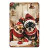 Christmas Dog Metal Tin Sign Perfect for Home Gym Cafe Garage Garden Decor Best for Christmas Perfect for Room Deco