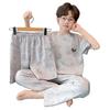 Summer Boys' Cartoon Pajama Set: Short-Sleeve, Three-Piece for Big Kids