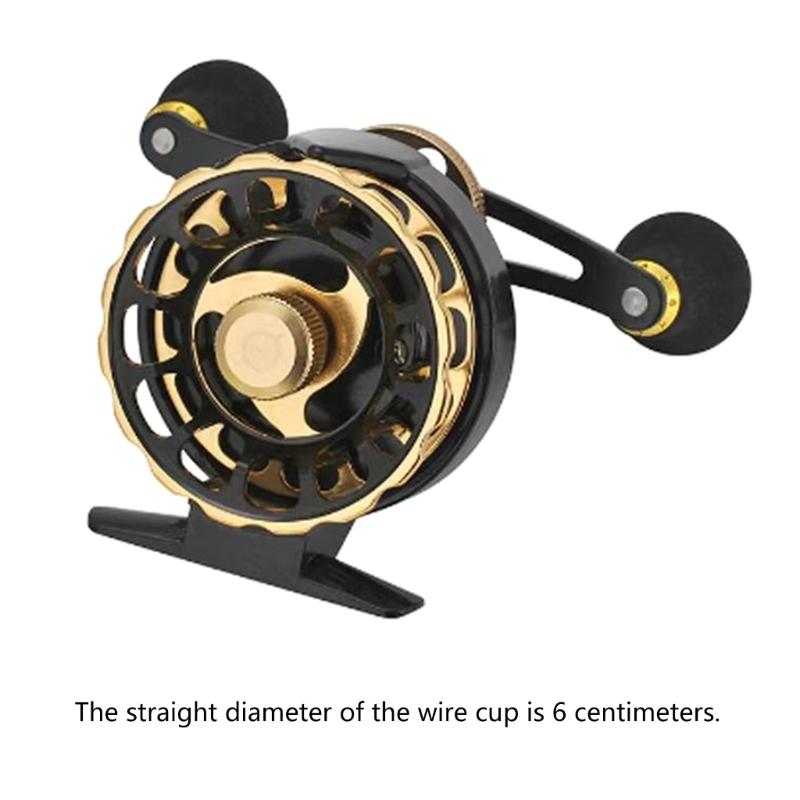 Raft Fishing Reel Aluminum Alloy Fish Line Wheel Right/Left Handed Fishing Raft Wheel Ice Reels Comfortable Grip