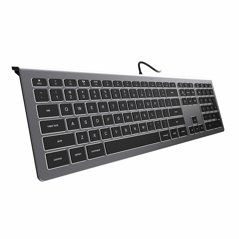 KB460 Ultra-Thin RGB Backlit Silent Wired Keyboard for Gaming & Office Use