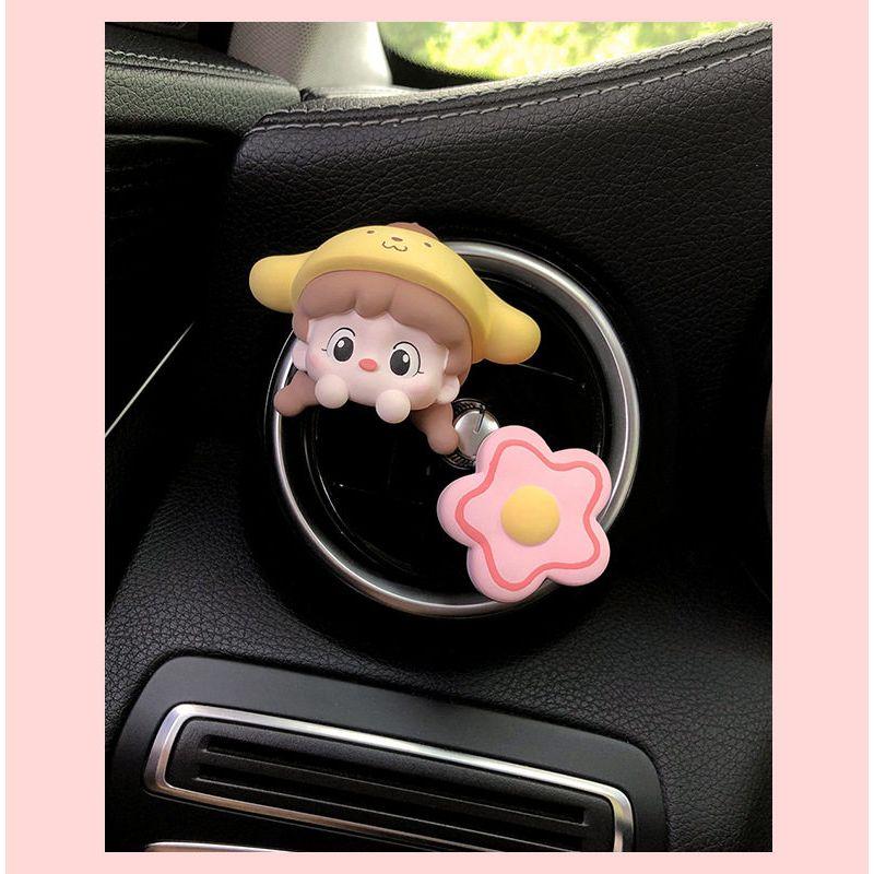Cute Ice Cream Girl Car Aromatherapy Car Vent Decoration Perfume Car Interior Decoration Ornament Ornament Decoration Fragrant Stone