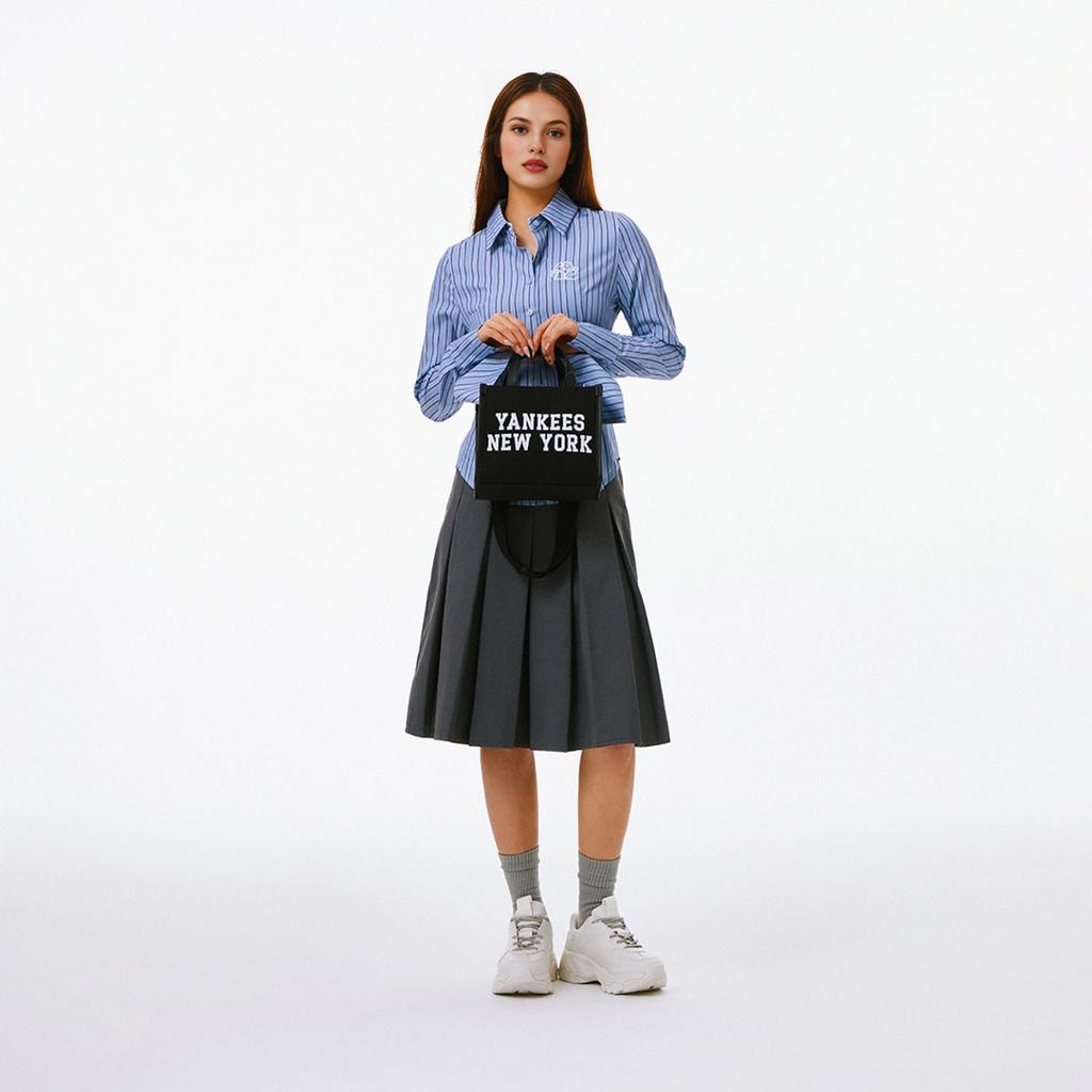 MLB New York Yankees Casual College Style Commuter Polyester Cotton Tote Bag Shopping Bag Shoulder Crossbody Handbag Clutch 3AORS024N-50BKS