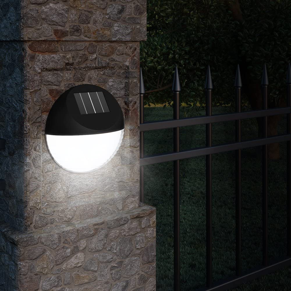SOL0694 Solar garden lamp, black plastic lamp, 11.3 x 11.3 x 4.5