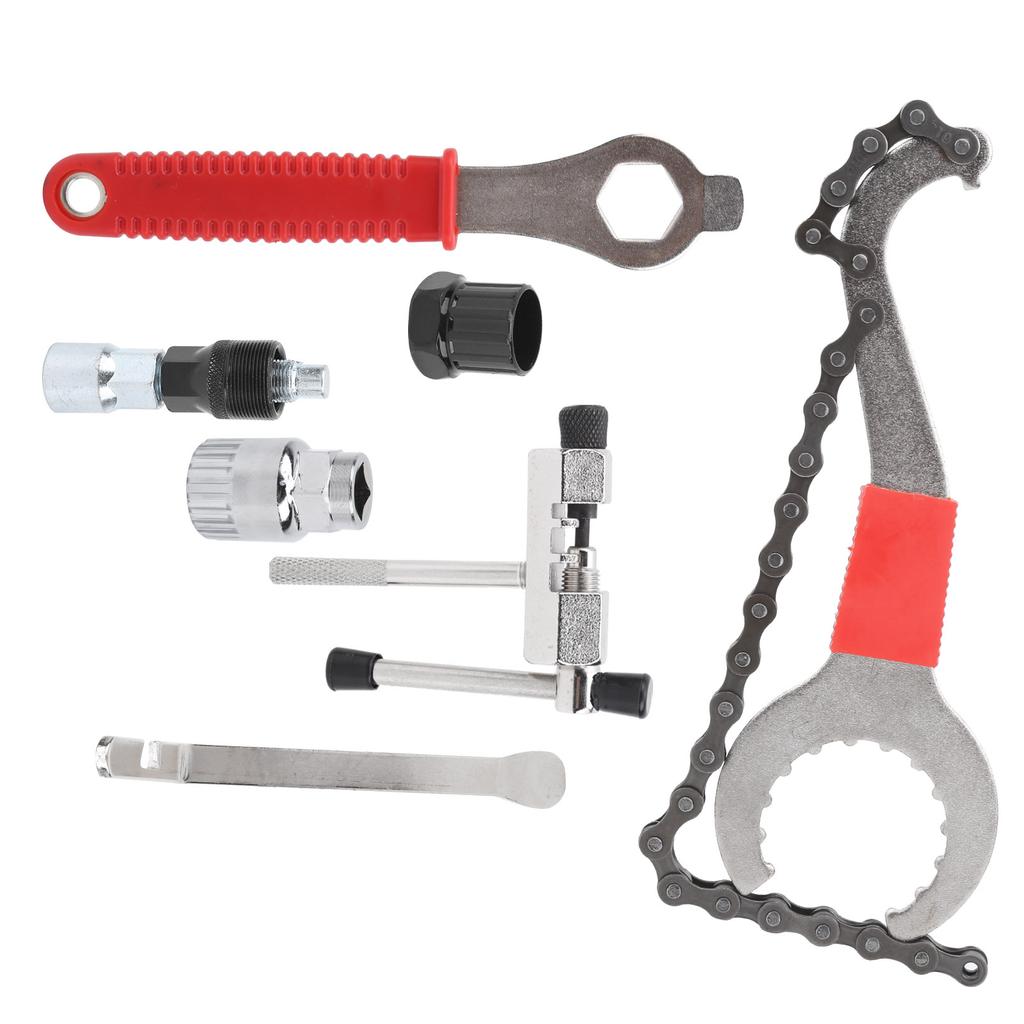 7Pcs Multifunctional Bicycle Flywheel Removal Kit Chain Wheel Tool Set Bike Repair Tool(Levier De