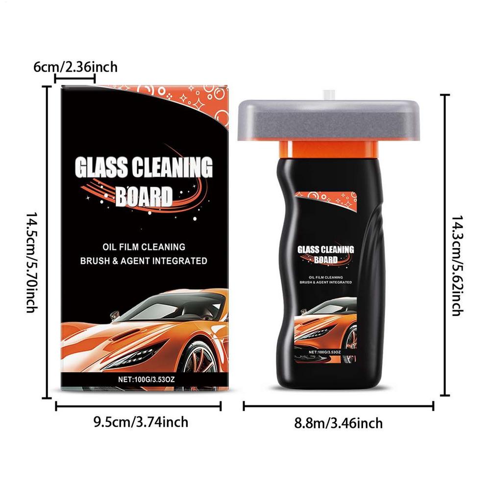 

Car Window Oil Film Cleaning Brush 100g Cleaner Oil Film Remover Automotive Windshield Removes Smudges Improves Clarity