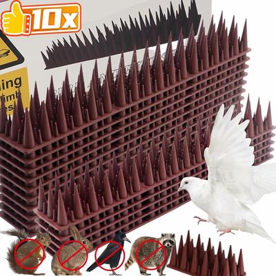 Plastic Bird Spikes Detachable Deterrent Burglar Pigeons Cat Repellent Spike Roof Fen Wall Outdoor Repeller Anti Climb Spikes