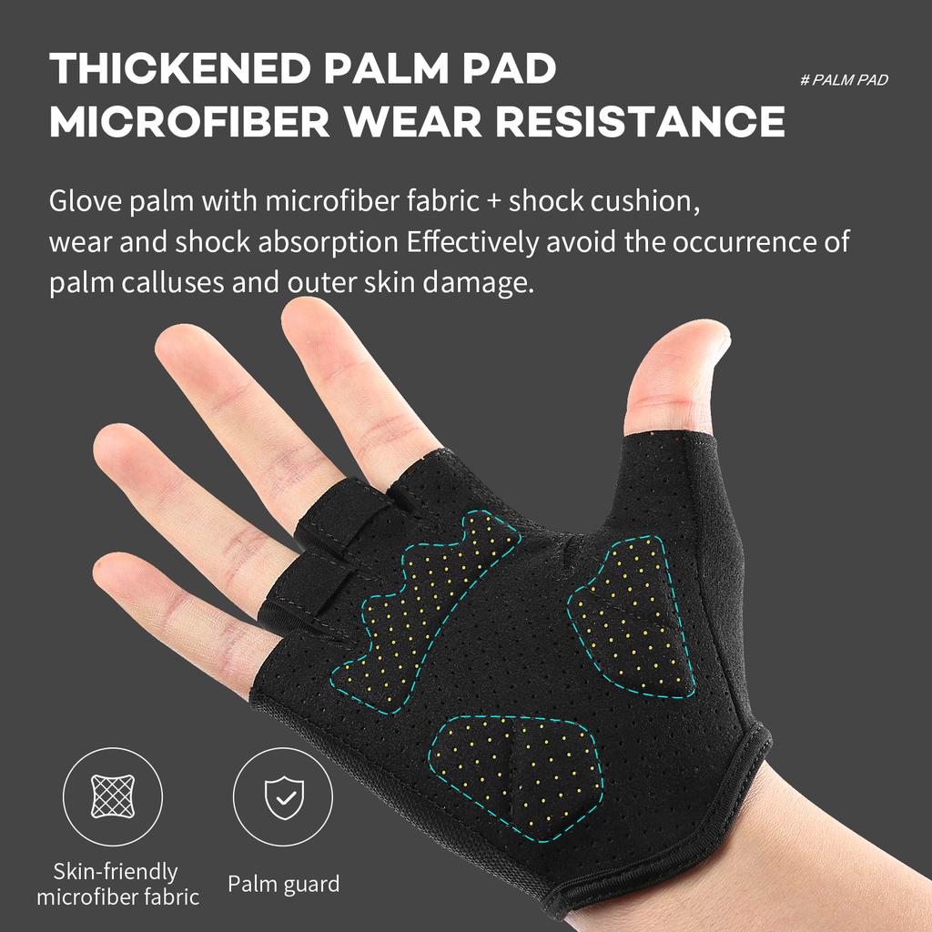 Half Finger Cycling Gloves Men Women Anti Slip Shock Breathable Summer Bicycle Gloves Fingerless Sports Gym Training Bike Gloves