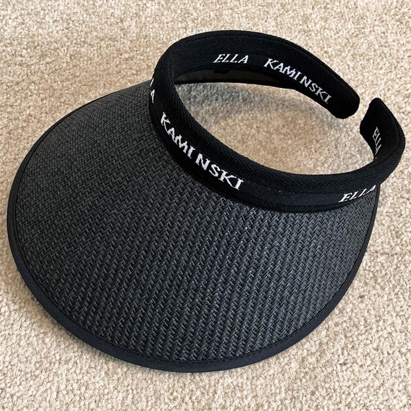 

Topless Hat Big Brim Empty Top UV Sun Protection Hat Female Summer Sun Hat Face Cover Sun Hat Summer Sun Protection Hat [Enlarged letter headband] Black