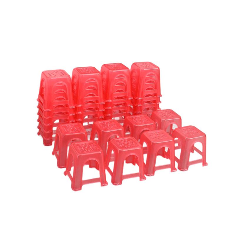 10Pcs Dollhouse Miniature Plastic Stools Chairs Furniture Home Model Decor Toy Doll House Accessories