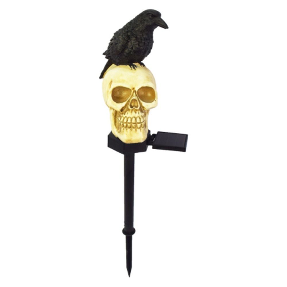 

Energy-saving Crow Skull Head Halloween Decor Garden Decoration Landscape Light Solar Energy forward