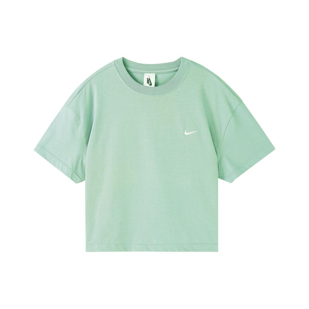 Nike Womens Small Logo Short Sleeve Sports Casual Crop Top Women tops Matcha-Green DA0324-321