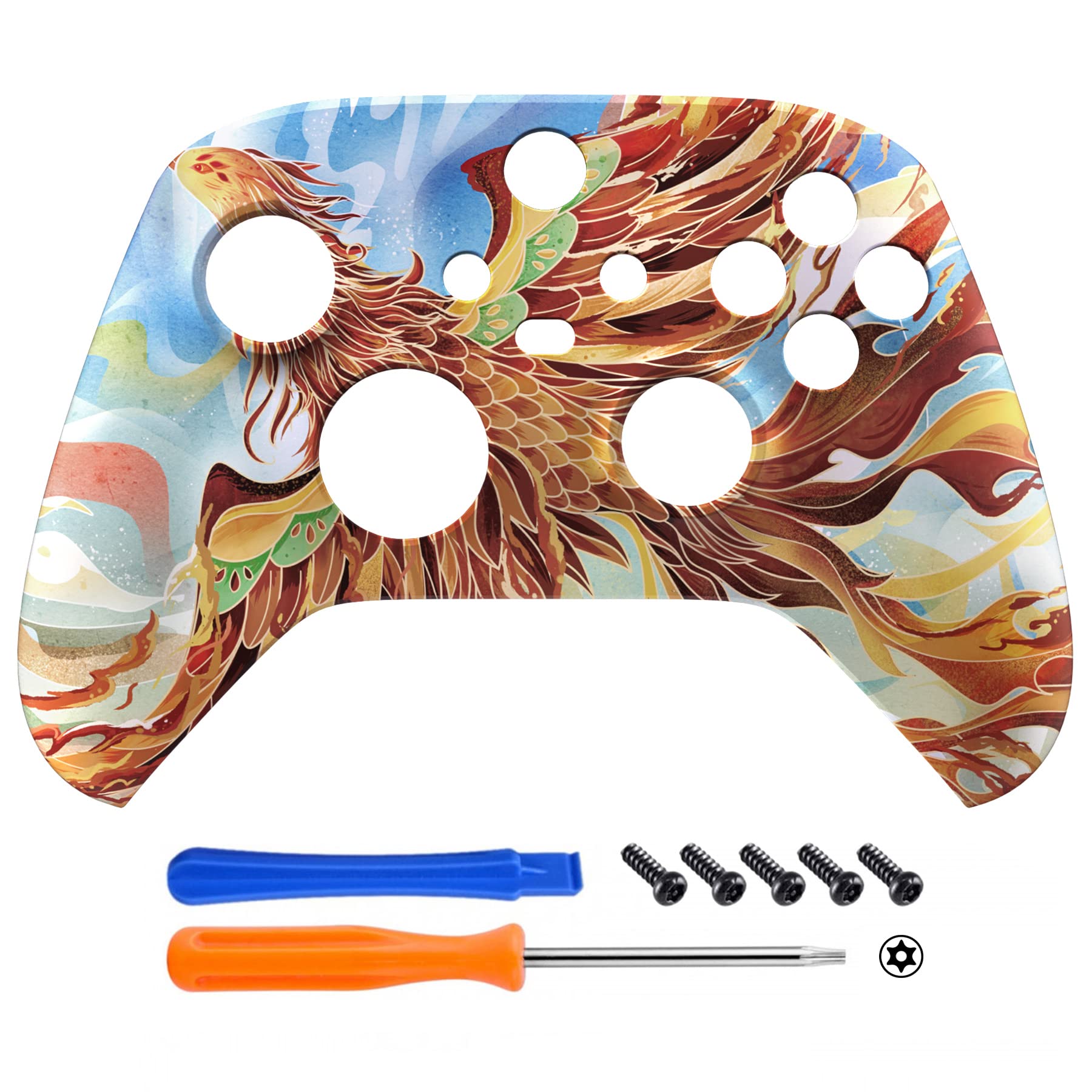

custom front housing shell for Xbox Series featuring an animal print design and faceplates for Xbox Series and Xbox Core consoles not eXtremeRate s
